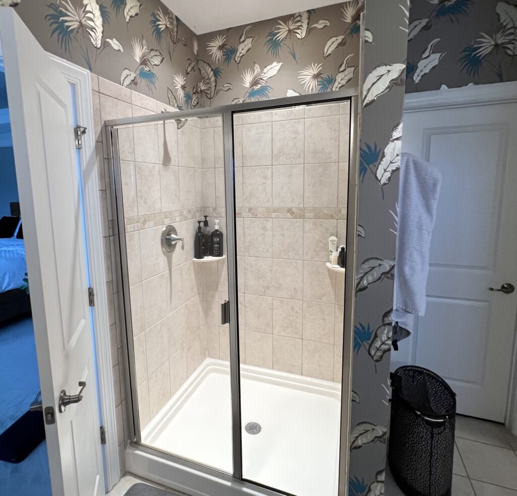 Before of smaller footprint shower